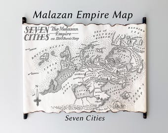 手作りの巻物に描かれた七都市の地図：マラザンの戦没者の書