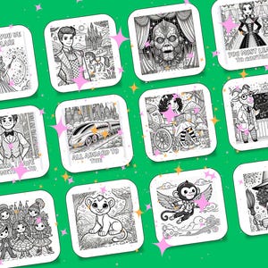Wicked Coloring pages, Wicked birthday party favors, Wicked instant download, defying gravity