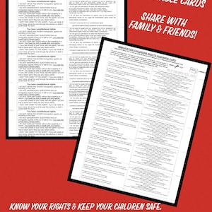 Gids immigratierechten, afdrukbare referentiekaarten voor immigranten, ken je rechten, directe download **VERKOOP**