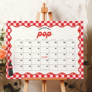 She's Ready to Pop Baby Shower Game, Guess the Due Date, Guess When She'll Pop (Canva Template, Instant Download)
