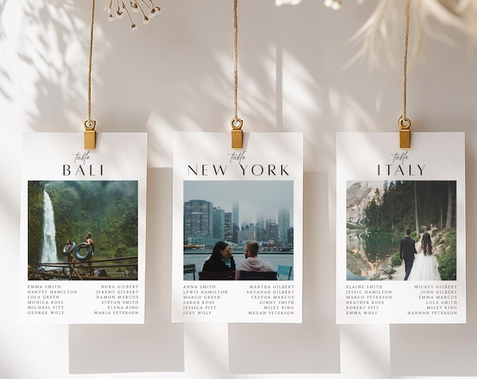 Travel Theme Wedding Table Numbers: Acrylic Destination Tablescape - Etsy