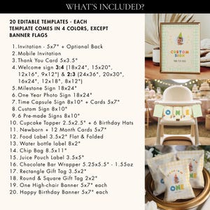 Its Fun To Be One Birthday Bundle, Colorful 1st Birthday Pack, One Is Fun, Hand Drawn Gingham (Instant Download) image 8