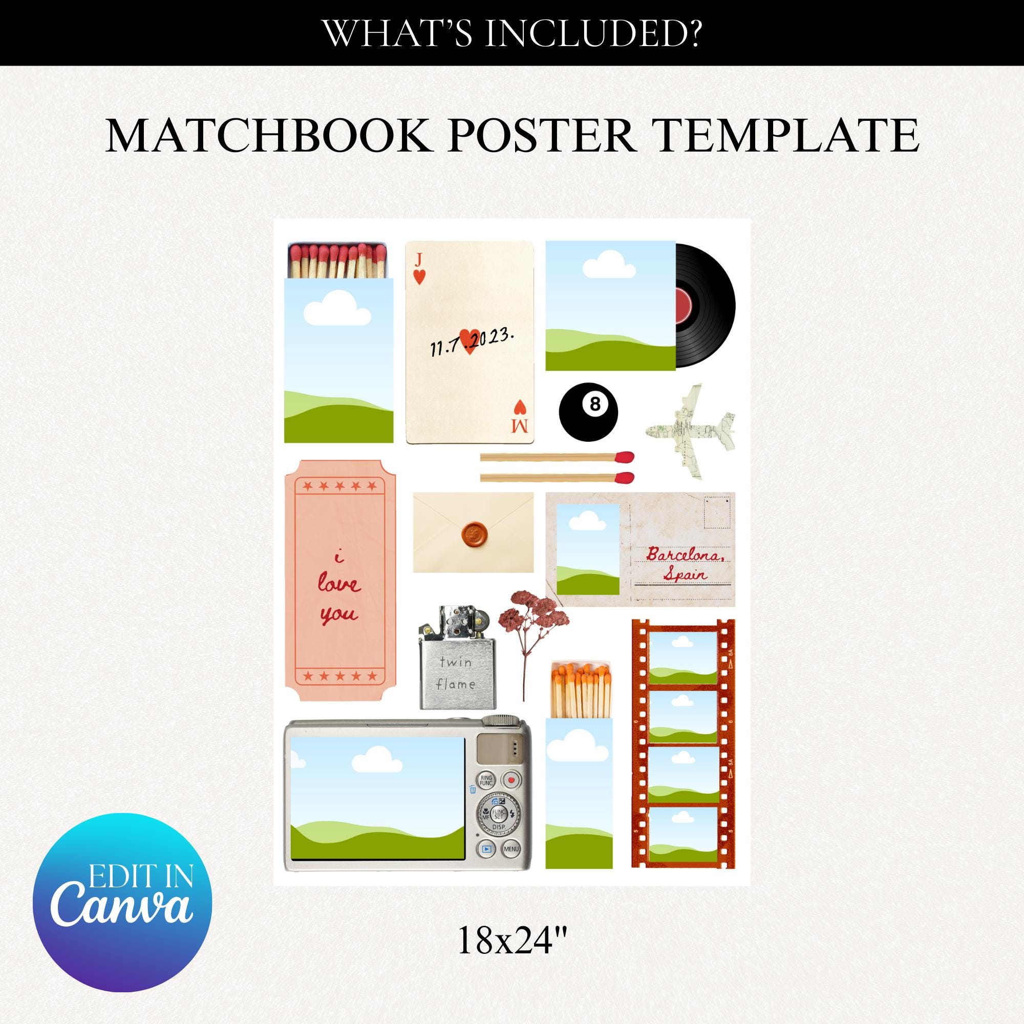 Matchbox Poster.pdf Matchbox Poster, Custom Matchbook Art, Anniversary Boyfriend Gift ...