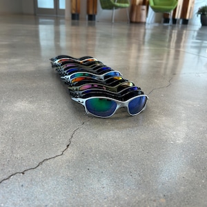 Fight Club y2k Tyler Durden Brad Pitt Reflective Metal frame vintage sunglasses bicycle running track snowboard ski