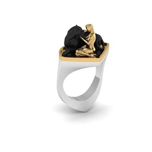 Cocktail Women & Panther Ring for Men and Women, Animal Ring, Black Panther Ring, 925 silver Sterling, Unisex Ring, Design Panther Ring.