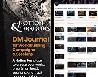 Dungeon Master Journal | DnD World Building | Notion | Light