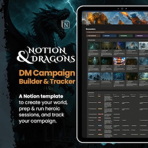 DnD Campaign Builder and Tracker | Notion template for Dungeon Masters
