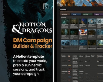 DnD Campaign Builder and Tracker | Notion template for Dungeon Masters