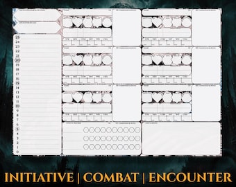 DnD Initiative Tracker | Encounter | Combat | Monster & Party Tracker | Dungeon Master PDF Tool