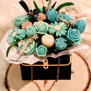 Kaarsboeket | Kaarsenset eeuwig boeket | Luxe bloemboeket | Uniek cadeau | Voor altijd bloemen