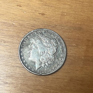Zilveren Morgan-dollar uit 1880