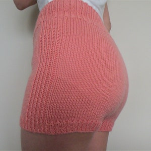 Wool Knit Shorts Hand Knit Underwear Srecha Wool Knit Shorts High Waisted Knit Shorts Biker shorts Hiking Shorts image 3