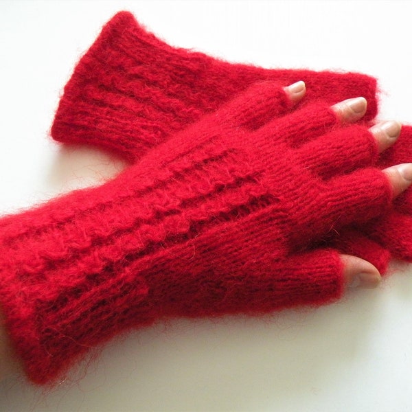 Hand Knit Gloves Etsy