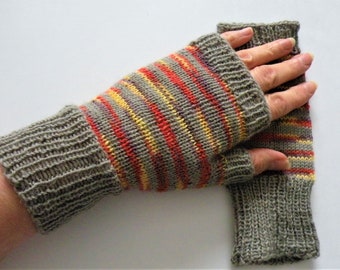 Merino Wool Hand Knit Women Gloves Wool Texting, Computer, Driving Fingerless Gloves, Wrist/Hand Warmers Gift for her, Mother, Sister, Wife