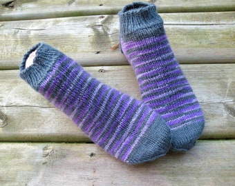 Hand Knitted Merino Wool Socks Thin Ankle Socks Spring socks Knit Socks Short Sneaker socks Yoga socks Wool Bamboo Socks