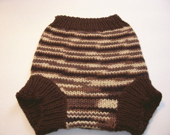 Cubierta de pañal de lana Soaker Cubierta de pañal de lana Cubierta de pañal de bebé Pañal de tela de punto Tamaño mediano 6-12 meses Listo para enviar