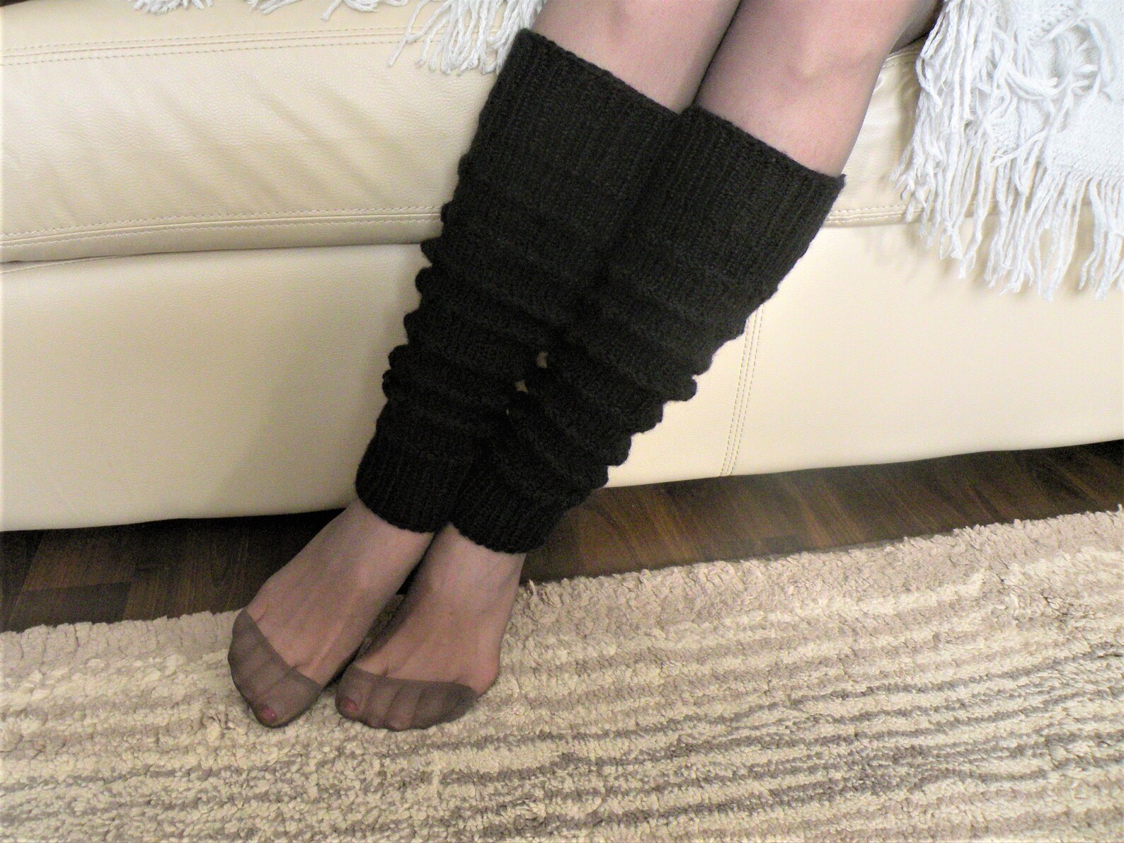 0000~MM6 cotton blend leg warmers main image 0