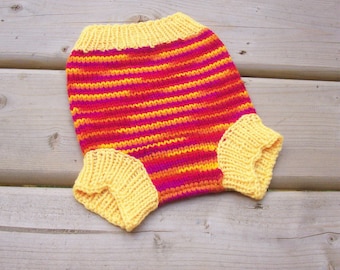 Couvre-couche en laine Soaker Wool Nappy Cover Baby Diaper Cover Knit Cloth Diaper size Small & Medium Prêt à expédier