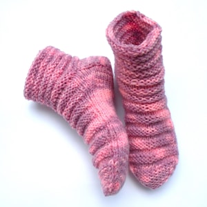 Handgebreide slofjes gezellige pantoffels handgebreide laarzen dameshuis winterpantoffels sokken cottage gebreide pantoffels Cadeau voor haar,