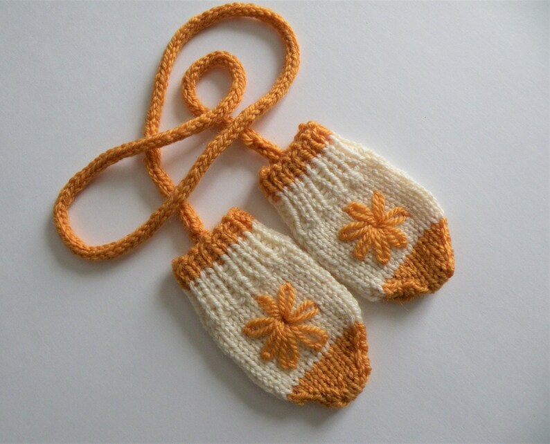 Baby Mittens Children mittens with strings attached Wool Etsy