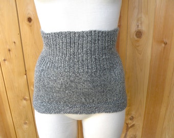 Hand Knit Unisex Back and Kidneys Warmer, Cozy Wool Ballet and Dance warm-up, Yoga, Pilates, Merino Wool Haramaki, Belly Warmer Gift for Her