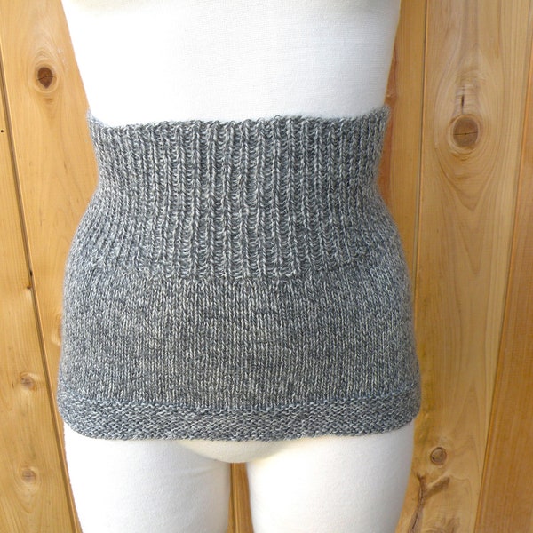 Hand Knit Unisex Back and Kidneys Warmer, Cozy Wool Ballet and Dance warm-up, Yoga, Pilates, Merino Wool Haramaki, Belly Warmer Gift for Her