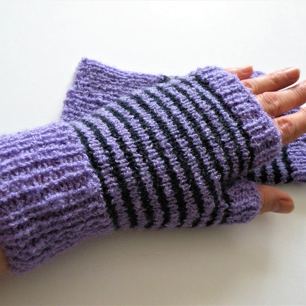 Merino Wool Hand Knit Women Gloves Wool Texting, Computer, Driving Fingerless Gloves, Wrist/Hand Warmers Gift for her, Mother, Sister, Wife