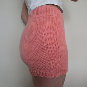 Wool Knit Shorts Hand Knit Underwear Srecha Wool Knit Shorts High Waisted Knit Shorts Biker shorts Hiking Shorts image 2