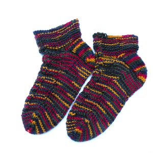 Handgebreide slofjes gezellige pantoffels handgebreide laarzen dames huis winterpantoffels sokken cottage gebreide pantoffels Cadeau voor haar, moeder, vrouw