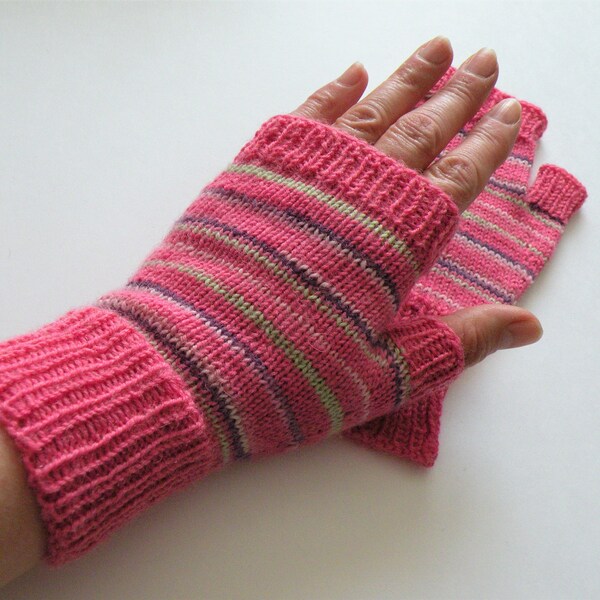 Merino Wool Hand Knit Women Gloves Wool Texting, Computer, Driving Fingerless Gloves, Wrist/Hand Warmers Gift for her, Mother, Sister, Wife
