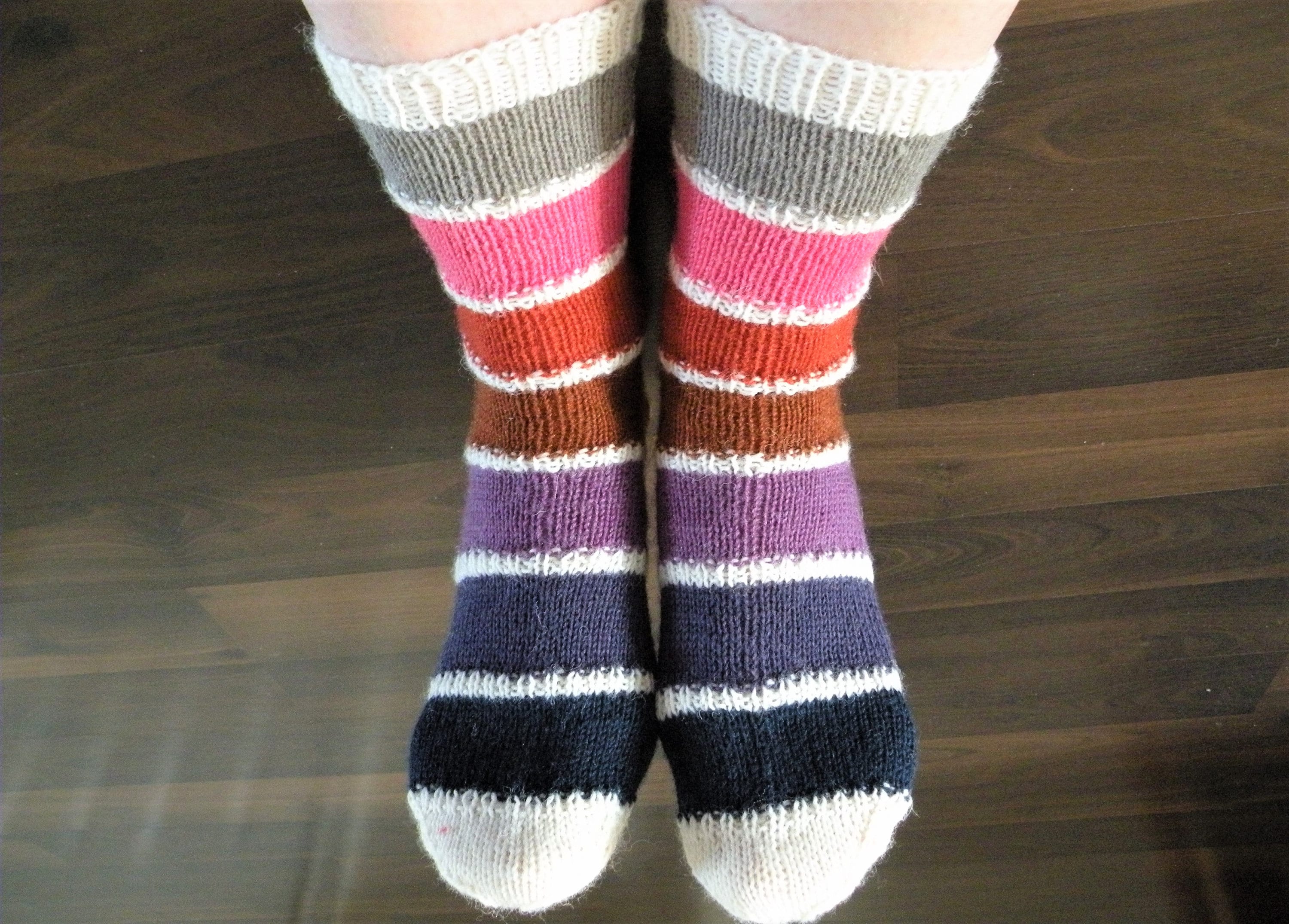 Womens Hand Knit Wool Socks for Hiking, Boots, Sneaker, Yoga, Winter