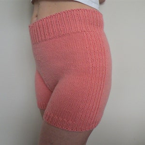 Wool Knit Shorts Hand Knit Underwear Srecha Wool Knit Shorts High Waisted Knit Shorts Biker shorts Hiking Shorts image 1
