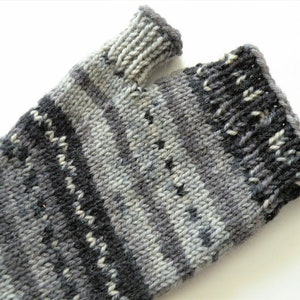 Hand Knit Wool Fingerless Long Gloves Arm, Hand, Wrist Warmers Texting, Computer, Driving Gloves Gift for her, Mother, Sister, Wife image 8