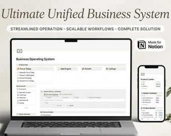 Plantilla de Notion para sistemas operativos de negocios de productos digitales / Kit de herramientas para vendedores de Etsy (descarga digital)