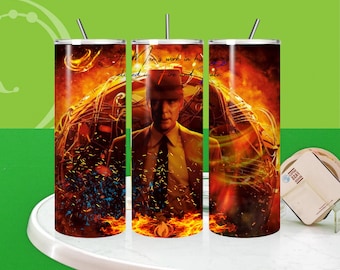 Envoltura de vaso con llama vintage PNG, diseño retro de fuego (descarga digital)