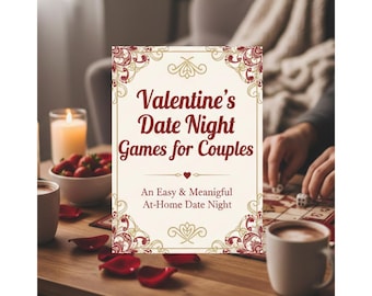 Juegos para una cita romántica de San Valentín en pareja / Tarjetas de conversación romántica (Descarga digital imprimible)