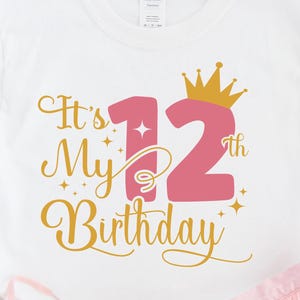 Es ist mein 12. Geburtstag SVG, Zwölf Jahre altes Geburtstagskind SVG, Mein Zwölfter Geburtstag zwarte svg, 12 Jahre alt, alles Gute zum Geburtstag Schneiden Silhouette-Dateien