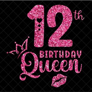 12 Jahre altes Mädchen, 12 Jahre altes Mädchen, 12 Jahre altes Mädchen, 12 Jahre altes Mädchen, 12 Jahre altes Mädchen, 12 Jahre altes Geburtstagsgeschenk, Png, Eps, Dxf, Schneiden
