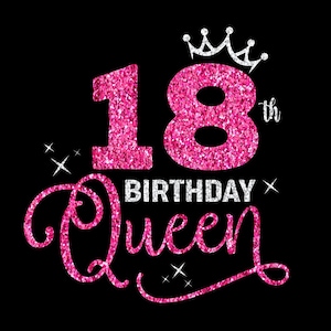 18th Birthday SVG, Eighteen Years Old Birthday Girl svg, It&#39;s My 18th Birthday Svg, Celebrating 18 Year Old Happy Birthday Cutting Files