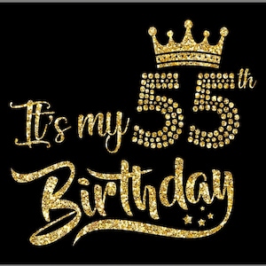 It&#39;s My 55e verjaardag SVG, feestvarken, vijfenvijftig verjaardag Shirt Svg, 55 jaar oude verjaardag Svg-bestanden snijden gebruiken met Silhouette Studio
