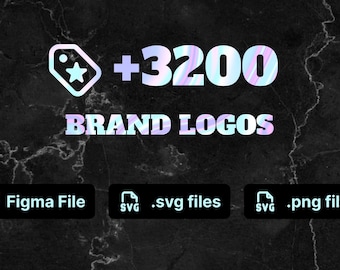 3000+ schwarze Markenlogos: Vektor-SVG-Bild (Digitaler Download)