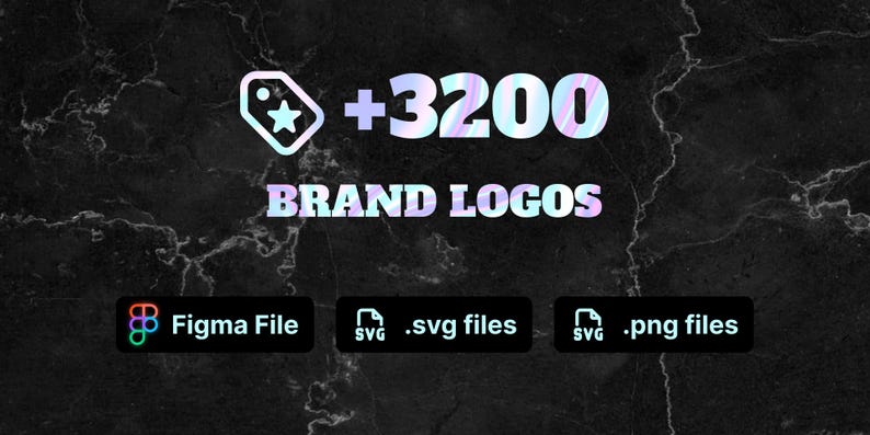 3200+ Black Brand Logos: Vector SVG Figma File (Digital Download) image 1