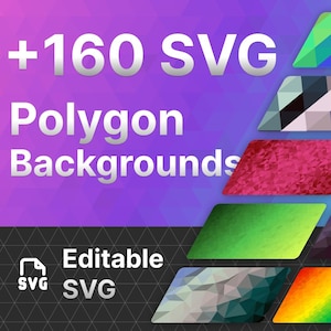 Polygon Backgrounds - Perfectly Tiled, Editable SVG Polygons for Wallpapers, Desktop Background, Presentation Templates, Social Media