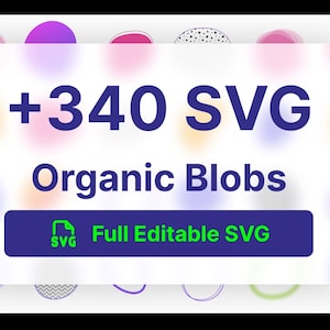 Más de 340 blobs vectoriales orgánicos: SVG personalizables para Figma