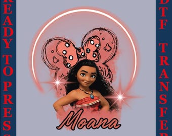 Disney Moana DTF Transfer, Ready To Press