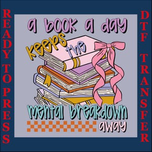 Book Lover DTF Transfer: Funny Book Shirt Design (Ready to Press)