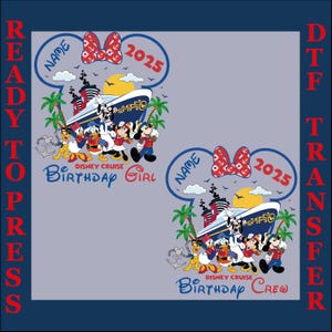 Custom Birthday Dtf,Disney Custom Birthday Girl Dtf, Birthday Magical Kingdom Dtf, Birthday Crew Dtf, Disney Cruise Dtf, Birthday Family Dtf