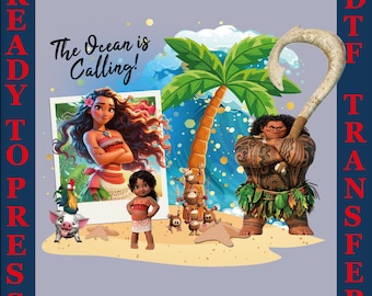 Disney Moana DTF Transfer, Ready to Press