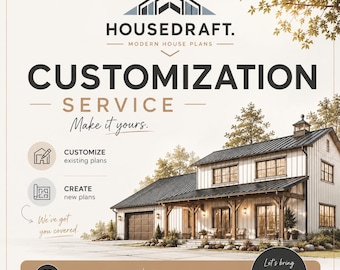 Benutzerdefinierter Hausplanänderungsservice Add-On für gekaufte Hauspläne Personalisierte architektonische Änderungen an PDF oder DWG