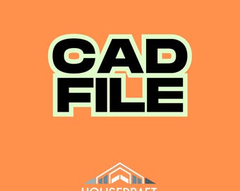 DWG CAD-Datei Lieferung Add-On für gekaufte Hauspläne Bearbeitbarer Architekturentwurf Digitales Upgrade zur Anpassung